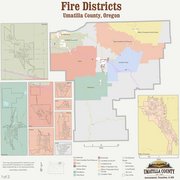 Map of Fire Districts in Umatilla County