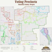 Map of Voting Precincts in Umatilla County